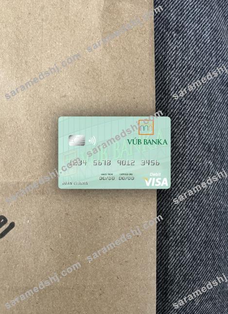 Slovakia VÚB Banka visa debit card photolook front